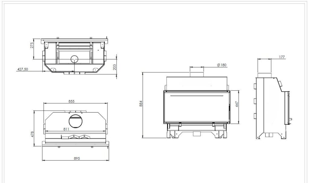 Rysunek techniczny HEATING PRO M 16 z wymiarami